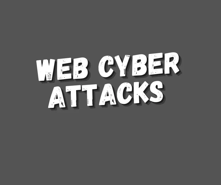 תמונה של יד שמחזיקה מקלע עם כיתוב 'Web Cyber Attacks' על רקע שחור.