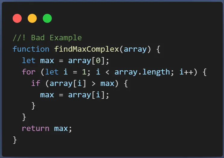 Screenshot of JavaScript code.