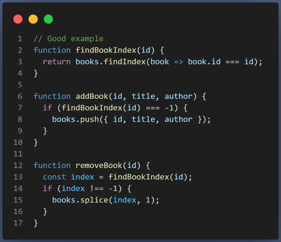 Screenshot of JavaScript code.