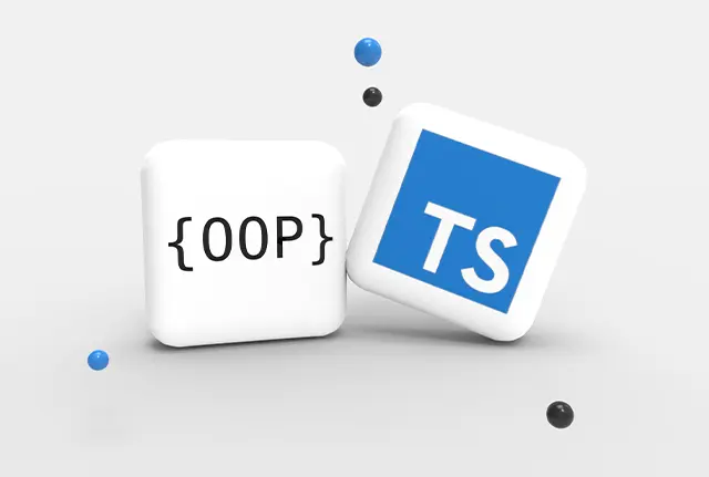 Logos of TypeScript and OOP side by side.