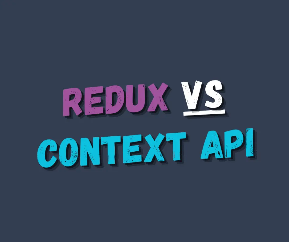 Illustration of knights labeled 'Redux' and 'Context Api' in a versus stance.